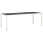 vidaXL Set comedor jardín 9 pzas cojines ratán sintético vidrio blanco vidaXL Set comedor jardín 9 pzas cojines ratán sintético vidrio blanco