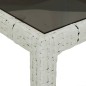 vidaXL Set comedor jardín 9 pzas cojines ratán sintético vidrio blanco vidaXL Set comedor jardín 9 pzas cojines ratán sintético vidrio blanco