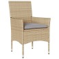 vidaXL Set comedor jardín 5 pzas cojines ratán sintético vidrio beige vidaXL Set comedor jardín 5 pzas cojines ratán sintético vidrio beige