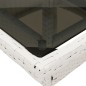 vidaXL Set comedor jardín 3 pzas cojines ratán sintético vidrio blanco vidaXL Set comedor jardín 3 pzas cojines ratán sintético vidrio blanco