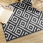 vidaXL Alfombra de exterior PP blanco y negro 160x230 cm vidaXL Alfombra de exterior PP blanco y negro 160x230 cm