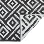 vidaXL Alfombra de exterior PP blanco y negro 160x230 cm vidaXL Alfombra de exterior PP blanco y negro 160x230 cm