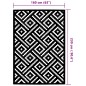 vidaXL Alfombra de exterior PP blanco y negro 160x230 cm vidaXL Alfombra de exterior PP blanco y negro 160x230 cm