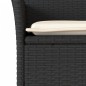 vidaXL Set de comedor jardín 9 pzas con cojines ratán PE acacia negro vidaXL Set de comedor jardín 9 pzas con cojines ratán PE acacia negro