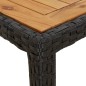 vidaXL Set de comedor jardín 9 pzas con cojines ratán PE acacia negro vidaXL Set de comedor jardín 9 pzas con cojines ratán PE acacia negro