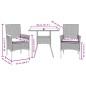 vidaXL Set de comedor jardín 7 pzas con cojines ratán PE acacia negro vidaXL Set de comedor jardín 7 pzas con cojines ratán PE acacia negro