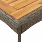 vidaXL Set de comedor jardín 5 pzas con cojines ratán PE acacia gris vidaXL Set de comedor jardín 5 pzas con cojines ratán PE acacia gris