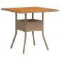 vidaXL Set de comedor jardín 5 pzas con cojines ratán PE acacia beige vidaXL Set de comedor jardín 5 pzas con cojines ratán PE acacia beige