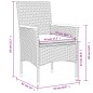vidaXL Set de comedor jardín 5 pzas con cojines ratán PE acacia beige vidaXL Set de comedor jardín 5 pzas con cojines ratán PE acacia beige