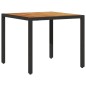 vidaXL Set de comedor jardín 5 pzas con cojines ratán PE acacia negro vidaXL Set de comedor jardín 5 pzas con cojines ratán PE acacia negro