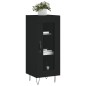 vidaXL Aparador de madera contrachapada negro 34,5x34x90 cm vidaXL Aparador de madera contrachapada negro 34,5x34x90 cm