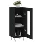 vidaXL Aparador de madera contrachapada negro 34,5x34x90 cm vidaXL Aparador de madera contrachapada negro 34,5x34x90 cm