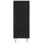 vidaXL Aparador de madera contrachapada negro 34,5x34x90 cm vidaXL Aparador de madera contrachapada negro 34,5x34x90 cm