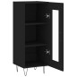 vidaXL Aparador de madera contrachapada negro 34,5x34x90 cm vidaXL Aparador de madera contrachapada negro 34,5x34x90 cm