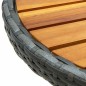 vidaXL Mesita y sillas con cojines 3 pzas ratán sintético acacia gris vidaXL Mesita y sillas con cojines 3 pzas ratán sintético acacia gris