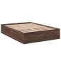 vidaXL Estructura de cama madera de ingeniería marrón roble 140x190 cm vidaXL Estructura de cama madera de ingeniería marrón roble 140x190 cm