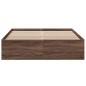 vidaXL Estructura de cama madera de ingeniería marrón roble 140x190 cm vidaXL Estructura de cama madera de ingeniería marrón roble 140x190 cm