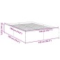 vidaXL Estructura de cama madera de ingeniería marrón roble 140x190 cm vidaXL Estructura de cama madera de ingeniería marrón roble 140x190 cm