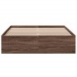 vidaXL Estructura de cama madera de ingeniería marrón roble 140x200 cm