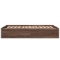 vidaXL Estructura de cama madera de ingeniería marrón roble 140x200 cm