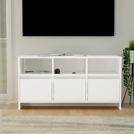 vidaXL Mueble para TV madera contrachapada blanco 102x37,5x52,5 cm