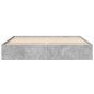 vidaXL Estructura de cama madera de ingeniería gris hormigón 200x200cm