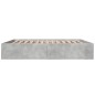 vidaXL Estructura de cama madera de ingeniería gris hormigón 200x200cm