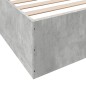 vidaXL Estructura de cama madera de ingeniería gris hormigón 200x200cm