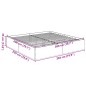 vidaXL Estructura de cama madera de ingeniería gris hormigón 200x200cm