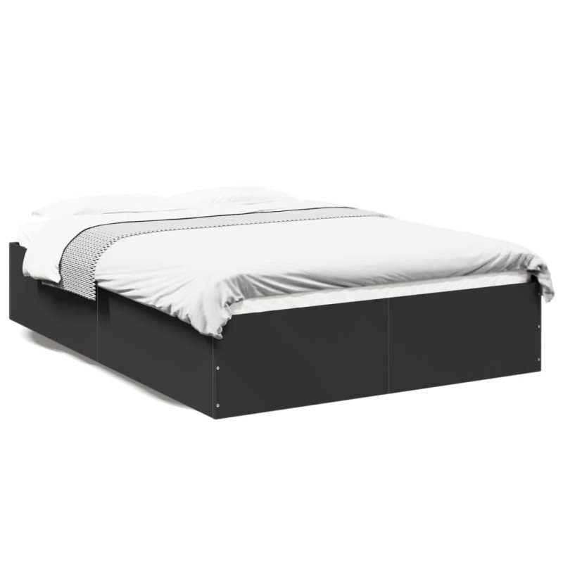 vidaXL Estructura de cama madera de ingeniería negra 120x200 cm