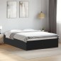 vidaXL Estructura de cama madera de ingeniería negra 135x190 cm vidaXL Estructura de cama madera de ingeniería negra 135x190 cm