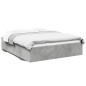 vidaXL Estructura de cama madera de ingeniería gris hormigón 160x200cm vidaXL Estructura de cama madera de ingeniería gris hormigón 160x200cm