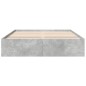 vidaXL Estructura de cama madera de ingeniería gris hormigón 160x200cm vidaXL Estructura de cama madera de ingeniería gris hormigón 160x200cm