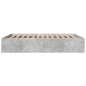 vidaXL Estructura de cama madera de ingeniería gris hormigón 160x200cm vidaXL Estructura de cama madera de ingeniería gris hormigón 160x200cm