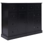 vidaXL Aparador con 10 cajones madera negro 113x30x79 cm vidaXL Aparador con 10 cajones madera negro 113x30x79 cm