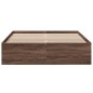 vidaXL Estructura de cama madera de ingeniería marrón roble 135x190 cm vidaXL Estructura de cama madera de ingeniería marrón roble 135x190 cm