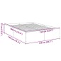 vidaXL Estructura de cama madera de ingeniería marrón roble 135x190 cm vidaXL Estructura de cama madera de ingeniería marrón roble 135x190 cm