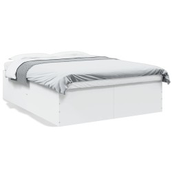 vidaXL Estructura de cama madera de ingeniería blanca 150x200 cm
