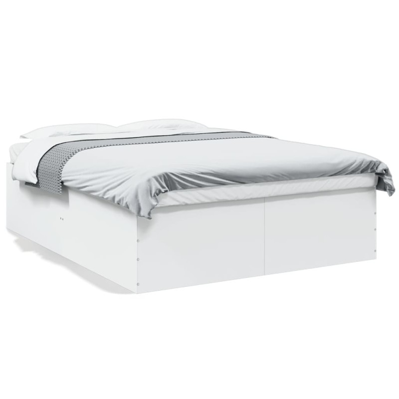 vidaXL Estructura de cama madera de ingeniería blanca 150x200 cm vidaXL Estructura de cama madera de ingeniería blanca 150x200 cm
