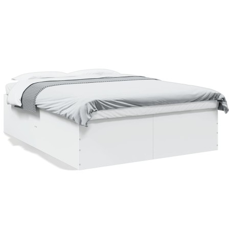 vidaXL Estructura de cama madera de ingeniería blanca 150x200 cm