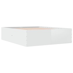 vidaXL Estructura de cama madera de ingeniería blanca 150x200 cm