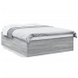 vidaXL Estructura de cama madera de ingeniería gris Sonoma 150x200 cm