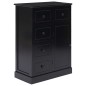 vidaXL Aparador con 10 cajones madera negro 113x30x79 cm vidaXL Aparador con 10 cajones madera negro 113x30x79 cm