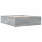 vidaXL Estructura de cama madera de ingeniería gris Sonoma 150x200 cm