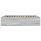 vidaXL Estructura de cama madera de ingeniería gris Sonoma 150x200 cm