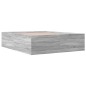 vidaXL Estructura de cama madera de ingeniería gris Sonoma 150x200 cm