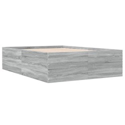vidaXL Estructura de cama madera de ingeniería gris Sonoma 140x200 cm