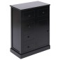 vidaXL Aparador con 10 cajones madera negro 113x30x79 cm vidaXL Aparador con 10 cajones madera negro 113x30x79 cm