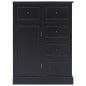 vidaXL Aparador con 10 cajones madera negro 113x30x79 cm vidaXL Aparador con 10 cajones madera negro 113x30x79 cm