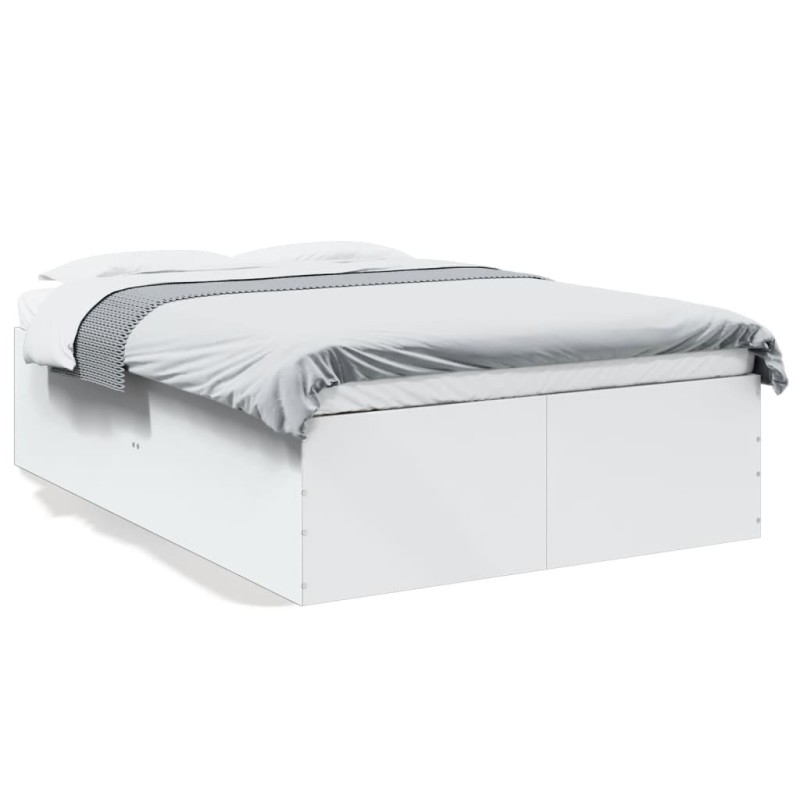 vidaXL Estructura de cama madera de ingeniería blanca 140x190 cm vidaXL Estructura de cama madera de ingeniería blanca 140x190 cm
